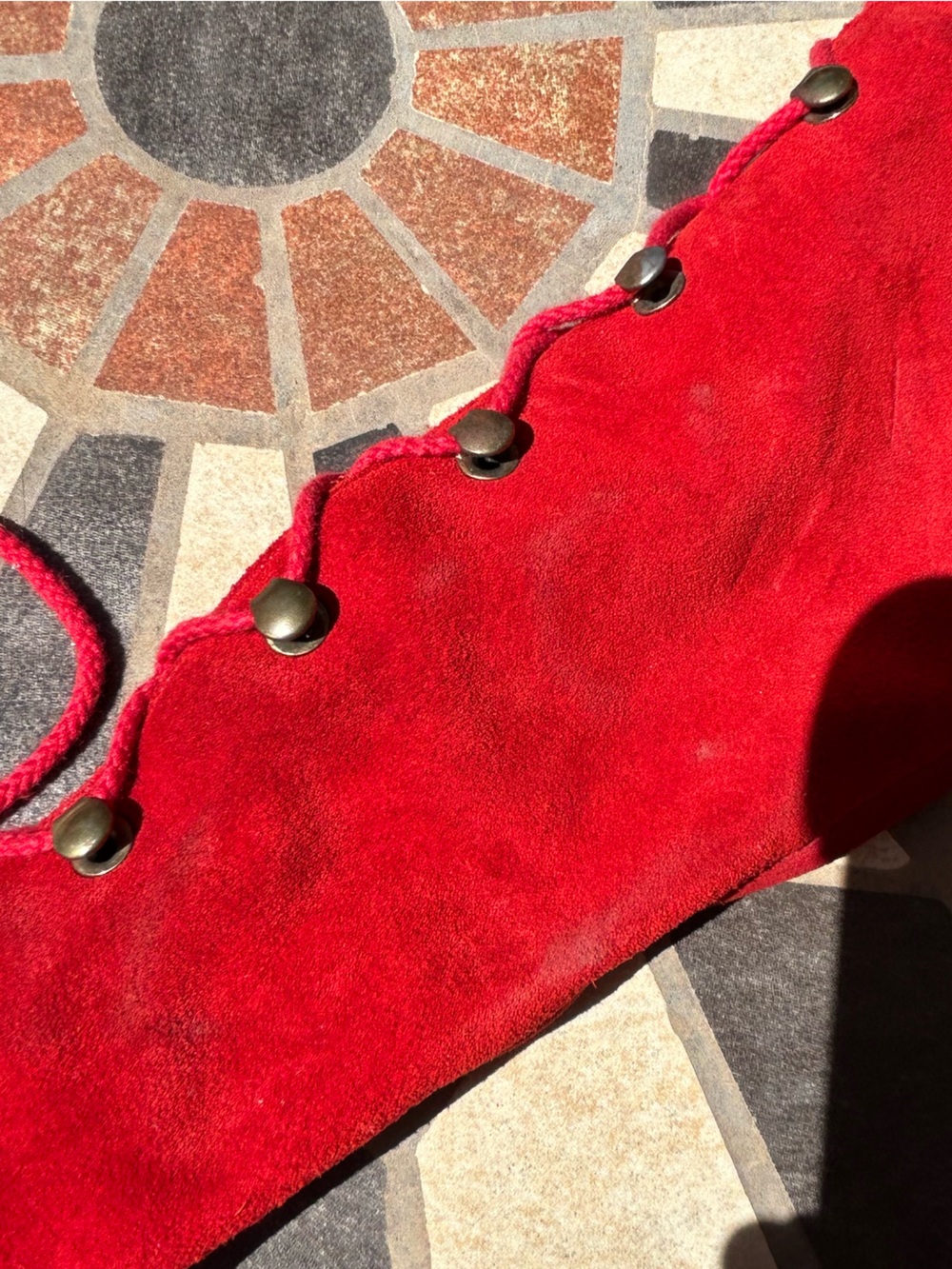 RARE 60s 70s Red Suede Lace Up Boots - Picture 13 of 16